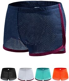 cheap -Men's Running Shorts Athletic Shorts Mesh Retro Bottoms Athletic Breathable Quick Dry Moisture Wicking Fitness Gym Workout Running Sportswear Activewear Solid Colored Black White Red