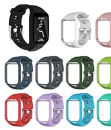 رخيصةأون -حزام الساعة الذكية متوافق مع TomTom Adventure Golfer 2, Runner Spark 3/2 Cardio+Music ساعة ذكية حزام ناعم مطاط قابل للتعديل عصابة الرياضة إستبدال معصمه