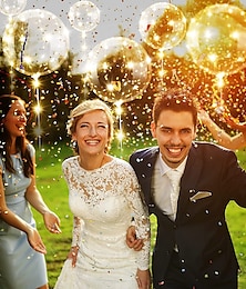 billige -elegante bryllupsmottak ledde ballonger lyser opp fargerike boboballonger gjennomsiktig lysboble for bryllup banketter fester bursdagsdekor