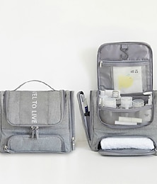 economico -borsa cosmetica coreana separazione asciutta e bagnata doppio gancio borsa per il lavaggio da uomo e da donna borsa portaoggetti portatile impermeabile