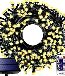 economico -luci di Natale solari impermeabili - 30-100 m, 300-800 luci a LED con telecomando e 8 modalità per albero di Natale e decorazioni da giardino, decorazioni per finestre