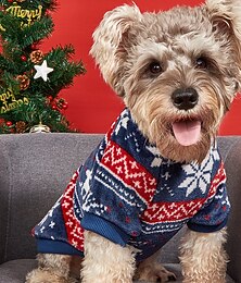 preiswerte -Hunde Katzen Pullover Modisch Party Winter Warm Atmungsaktiv Weich Waschbar Komfortabel Party Weihnachten Casual Festival Hundebekleidung for Bichon Frise Spitz kleines Haustier Schmetterling Small