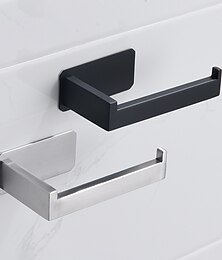abordables -soporte de papel higiénico para baño autoadhesivo soporte de papel de rollo de acero inoxidable 304 soporte de papel de toalla soporte de papel higiénico montado en la pared sin perforaciones soporte