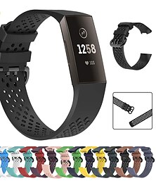 economico -Cinturino intelligente Compatibile con Fitbit Charge 4 / Charge 3 / Charge 3 SE Silicone Orologio intelligente Cinghia Elastico Regolabili Traspirante Cinturino sportivo Sostituzione Polsino