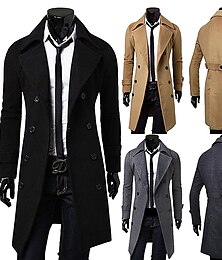 preiswerte -Wintermantel Mantel Peacoat Trenchcoat Geschäft Casual Herbst Winter 95% Polyester 5% Baumwolle Oberbekleidung Bekleidung Fallendes Revers