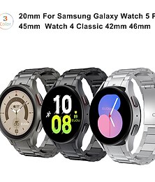 economico -Cinturino per orologio  per Samsung Galaxy Watch 7/6/5/4  40/44mm, Watch 5 Pro 45mm, Watch 6 Classic 43/47mm, Watch 4 Classic 42/46mm Acciaio inossidabile Sostituzione Cinghia Regolabili Traspirante