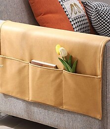 abordables -Organisateur de rangement pour accoudoir de canapé, housse d'accoudoir, support de télécommande inclinable avec poches, chariot de fauteuil pour iPad, téléphone, magazines, télécommande de télévision