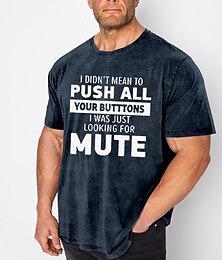 preiswerte -Herren Übergröße T Shirt Groß und hoch Grafik Rundhalsausschnitt Druck Kurzarm Frühling & Sommer Mode Streetwear Basic Bequem Urlaub Lässig Oberteile