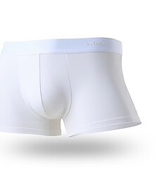 billiga -Herr 1-pack Underkläder Grundläggande trosor Boxershorts Kalsong Polyester Antibakteriell Läckagesäker Bokstav Medium Midja Svart Vit