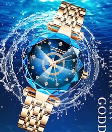 cheap -Women Golden & Silver Classic Quartz Watch Female Elegant Clock Luxury Gift Watches Ladies Waterproof Wristwatch