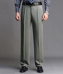economico -Per uomo pantaloni della tuta Pantaloni Pantaloni casual Pantaloni con pieghe Tasche Liscio Comfort Caldo Matrimonio Attività commerciale Informale Retrò vintage Classico Grigio verde Nero+Grigio