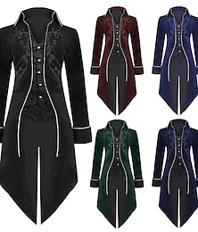 cheap -Retro Vintage Punk & Gothic Medieval 17th Century Coat Tailcoat Prince Vampire Nobleman Men's Carnival Party / Evening Coat