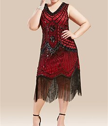 levne -Řvoucí 20s 20. léta 20. století Koktejlky Bubenové šaty Šaty Maškarní Běžný Velký Gatsby Charleston Svatební host Flitry Maškarní kostým Dámské předvečer Všech svatých Karneval Plesová maškaráda