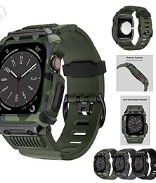 economico -Protezione militare Compatibile con Cinturino dell'Apple Watch Regolabili Traspirante Silicone Cinturino di ricambio per Series 6 / SE / 5/4 44mm Apple Watch serie 8 Apple Watch Serie 1
