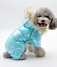 abordables -Chien Chat Manteau Veste Anorak en Duvet Mignon Occasionnel Hiver Chaud Respirant Doux Lavable Confortable Extérieur Décontracté Quotidien Vêtements pour Chiens for Bichon Frisé Spitz Nain Béb