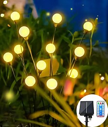 お買い得  -5パック ソーラー ホタルライト 屋外 防水 ガーデンライト リモコン ソーラー/USB電源 8つのモード照明 ソーラー揺れるライト 中庭 パティオ 通路 装飾 ソーラーランドスケープライト