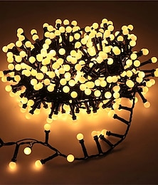 economico -eleganti luci per ricevimenti di nozze – 10 m/5 m, 250/500 led petardo&amp;mini luci a sfera, 8 modalità, ghirlanda natalizia per esterni per decorazioni per la casa