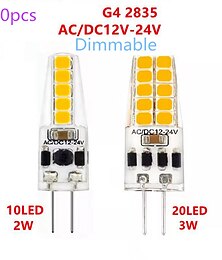 お買い得  -10 個調光対応 g4 led 電球 ac/dc12-24v ウォームコールドホワイト 10led 20led 省エネシリコンライト 360 度交換ハロゲンランプ led クリスタルスポットライトシャンデリア電球