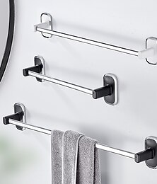economico -Portasalviette in acciaio inox autoadesivo con ventosa da bagno appendiabiti da bagno appendiabiti da parete in plastica aspirazione singola barra porta asciugamani senza fori