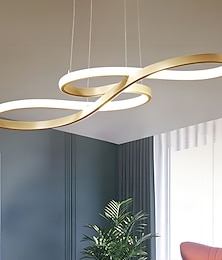 abordables -1-lumière 75cm acrylique dimmable suspension led lustre réglable note design moderne pour la maison salon éclairage seulement dimmable avec télécommande
