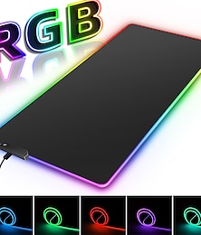 Χαμηλού Κόστους -led light gaming mouse pad rgb μεγάλος υπολογιστής mousepad gamer χαλί αδιάβροχο mause pads επιτραπέζιο χαλάκι παιχνιδιού με οπίσθιο φωτισμό