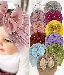 cheap -Toddler Girls' Sweet Casual / Daily Solid Color Cotton Hats & Caps / Hair Accessories Maroon / Meat meal / leather powder One-Size