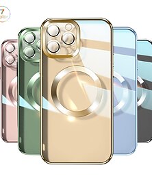 お買い得  -iPhone 15 Pro Max Plus、iPhone 14、13、12、11 Pro Max Plus用のMagsafeカメラレンズプロテクター、衝撃吸収ソリッドカラーTPU