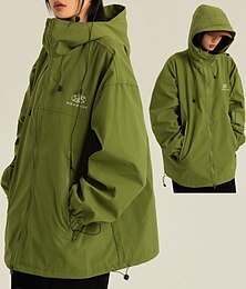 abordables -Hombre Mujer La chaqueta con capucha Chaqueta impermeable para senderismo Chaqueta Cortavientos Al aire libre Mantiene abrigado Resistente al Viento Transpirable Ligero Abrigos Gabardina Camiseta