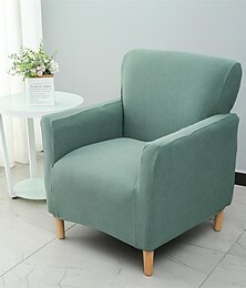 billige -stretch enkelt sofatrekk lenestol slipcover 1-seters sofa møbelbeskytter med elastisk bunn for barn, kjæledyr