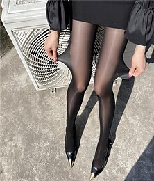 economico -Per donna Collant Calze Estate Collant Crema solare Modellamento delle gambe Elevata elasticità Sensuale Casual / quotidiano Carne Nero Marrone Taglia unica