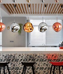preiswerte -20 cm Single Design Pendelleuchten Metall Glas LED Nordischer Stil 110-240 V