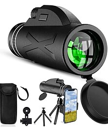 cheap -80x100 Monocular Telescope High Power Prism Monocular HD Dual Focus Scope Portable Waterproof Fogproof with Smartphone Holder & Tripod for Bird Watching Hunting Camping Travelling Wildlife Secenery