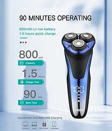 זול -מכונת גילוח חשמלית לגברים USB נטענת תלת מימדית לגבר גילוח 3d זקן לגילוח זקן לקצץ זקן ipx7 עמיד למים&amp; מכשירי LED זקן יבשים ורטובים