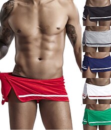 economico -Per uomo 1 confezione Biancheria intima Boxer Boxer in tessuto Vita elastica Cotone Traspirazione umidità Nero Bianco