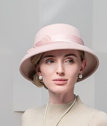 ieftine -pălării elegante dulci 100% lână/mătase cu culoare pură 1buc cască casual/de sărbători