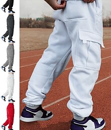 Χαμηλού Κόστους -Γυναικεία Παντελόνι Joggers Jogger Παντελόνια με τσέπες Κορδόνι Σακουλιασμένος Παντελόνια Φούστες Αθλητικό Ένδυση γυμναστικής και άθλησης Χειμώνας Αναπνέει Moale Σκούπισμα ιδρώτα