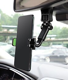 זול -סקירה מחזיק טלפון מראה לרכב מחזיק טלפון נשלף מתכוונן לרכב תואם אביזר טלפון 4-7 טלפונים סלולריים