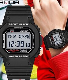 abordables -Montre Digitale Style SANDA pour Hommes Marque de Luxe Montre Militaire Montre de Sport pour Hommes Alarme Chronomètre Horloge Montre Masculine