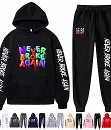 economico -Mai più rotto Giovane ragazzo Pantalone Completi Felpa con cappuccio Manga Harajuku Grafica Kawaii Per Da coppia Per uomo Per donna Per adulto Stampa a caldo Sport Casual / quotidiano