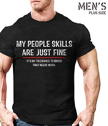 preiswerte -Herren Übergröße T Shirt Groß und hoch Graphic Rundhalsausschnitt Bedruckt Kurzarm Frühling Sommer Vintage Modisch Strassenmode Basic Casual Sport Oberteile