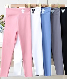 preiswerte -kinderkleidung Mädchen Mit Fleece gefütterte Leggings Tier Aktiv Outdoor 7-13 Jahre Winter Schwarz Weiß Rosa