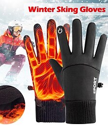 Недорогие -зимние велосипедные перчатки для мужчин и женщин, сенсорный экран, теплые перчатки для холодной погоды, морозильная камера, рабочие термоперчатки для бега, велоспорта, лыжных походов