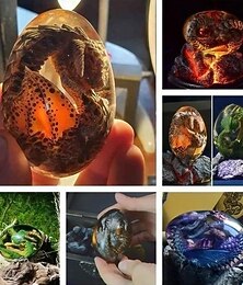 お買い得  -溶岩ドラゴンの卵、夢のクリスタルの透明なドラゴンの卵、ドラゴンの卵のクリスタル、ドラゴンの像の装飾、クリスタルの透明な溶岩のドラゴンの卵、樹脂製の手作りの彫刻の装飾品のお土産