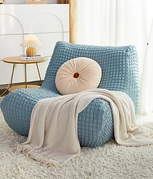 preiswerte -Lazy-Sofa-Bezug für einsitziges Sofa, burgunderfarbener Sofabezug ohne Armlehnen, einteiliger, hochelastischer Schonbezug, abnehmbarer und maschinenwaschbarer Bezug