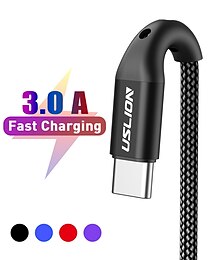 voordelige -3A USB Type C Cable Fast Charging Wire for Samsung Galaxy S22 S21 Plus Xiaomi mi11 Huawei Mobile Phone USB C Charger Cable