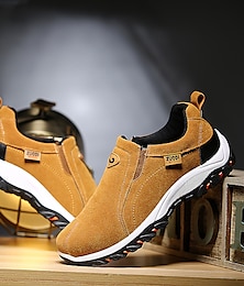 ieftine -Bărbați Mocasini & Balerini Pantofi de piele intoarsa Mocasini confortabili Mărime Plus Size Pantofi de confort Drumeții Plimbare Sportiv Casual În aer liber Zilnic Imitație Blană Respirabil Loafer