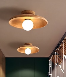 abordables -luces de techo led 18 cm luz de pasillo luz de pasillo aluminio cristal estilo vintage estilo nórdico elegante bombilla no incluida