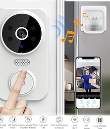 economico -smart wireless remote video campanello campanello visivo intelligente citofono domestico visione notturna hd wifi porta di sicurezza connessione wifi campanello visione notturna a infrarossi per la