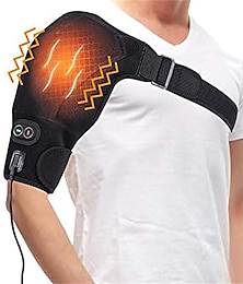 Недорогие -плечевой бандаж с подогревом и массажем с 3 настройками вибрации и нагрева регулируемые наплечники с подогревом для вращающихся манжет замораживание вывиха плеча или поддержка для облегчения боли в