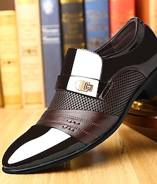cheap -Men's Oxfords Loafers & Slip-Ons Formal Shoes Dress Shoes Plus Size Business Wedding Party & Evening Microfiber Loafer Black Brown Spring Fall